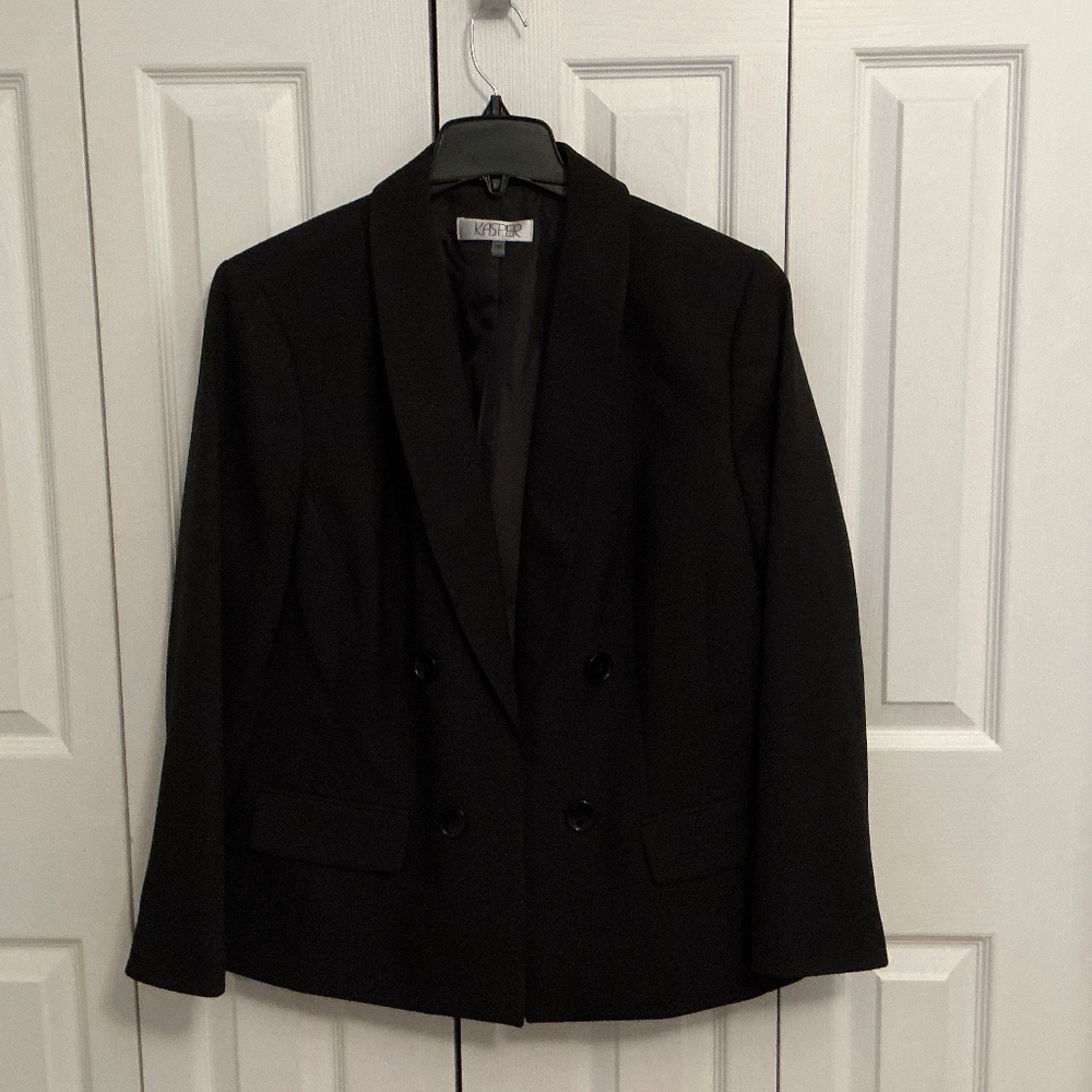 Bar III Women’s Tweed Black Double Breasted Blazer
